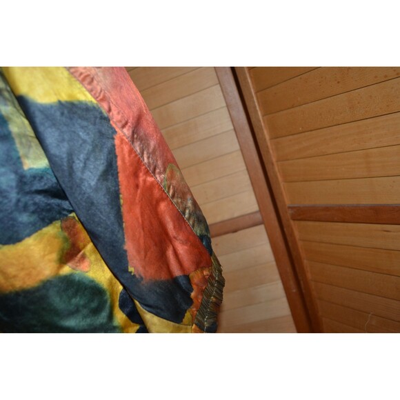 Vintage Coat German Puffer Abstract Unisex Retro Fabric - Picture 2 of 9